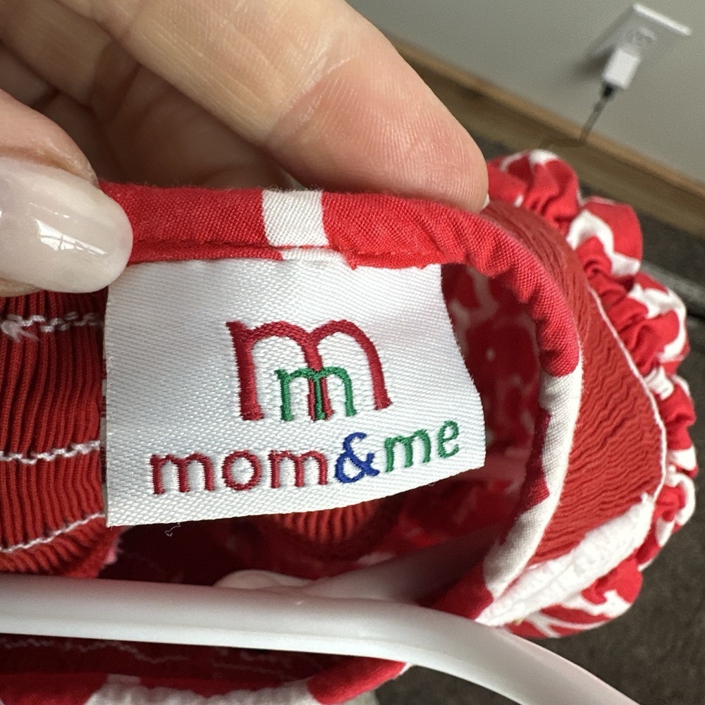 Mom & Me Smocked Santa Red White Bishop Dress Size 4 Toddler Holiday - Picture 2 of 8